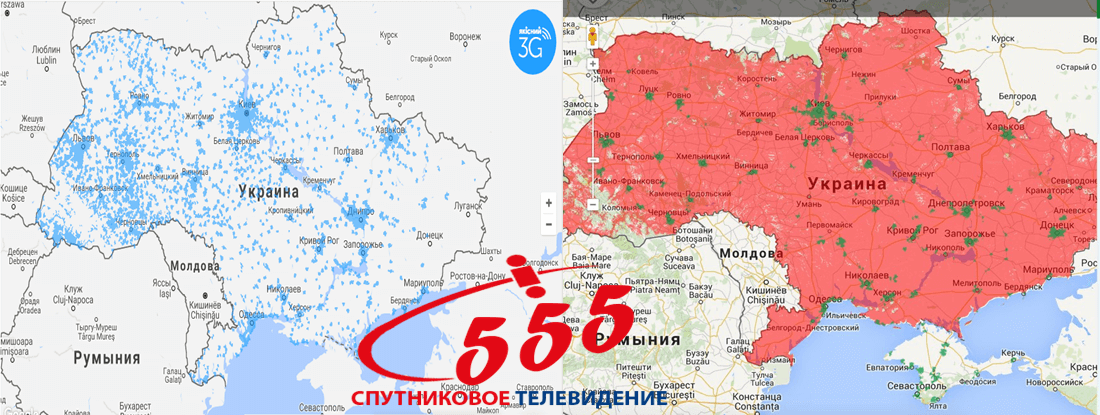 Карта покрытия 4G / 3G